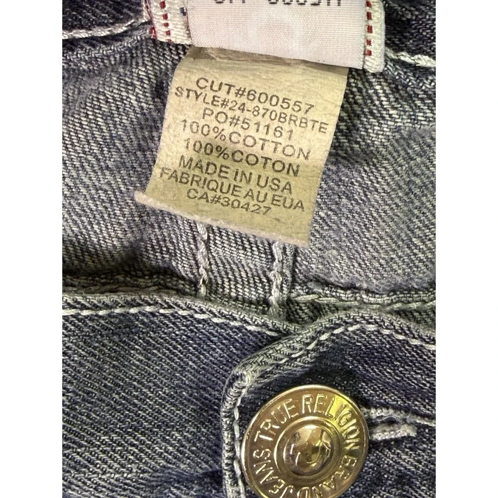 True Religion Jeans Mens 36x34 Blue Joey‎ Super T Bootcut Dark Wash Denim Cowboy